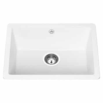 Lamona Single Bowl No Drainer Inset/Undermount Granite Composite White Kitchen Sink