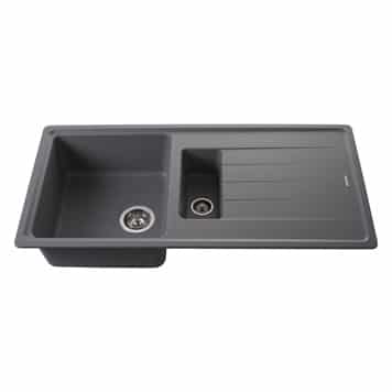 Lamona SNK2183 1.5 Bowl Reversible Inset Granite Composite Grey Kitchen Sink