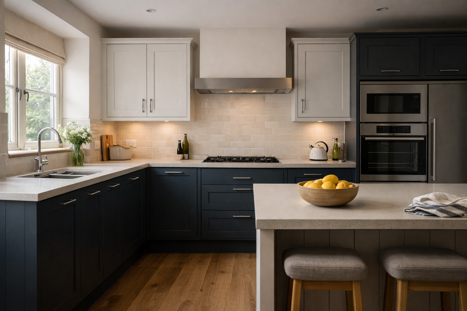 Thread Way Kitchen Two-Tone Kitchen Refurbishment in Bothwell - A Practical Way to Add ...