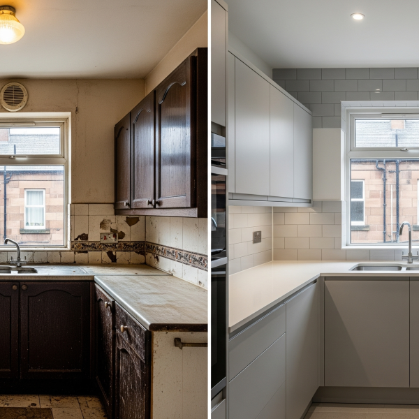 replace or refurbish kitchen